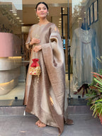 Very Gorgeous Pure Kanjivaram Tissue Silk Festive Suit Set