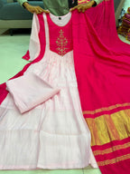Very Beautiful Pure Mul Cotton Embroidery Suit Set