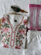 New Designer Premium Pure Khadi Cotton Embroidered Suit Set