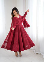 Premium Embroidered Soft Fox Georgette Anarkali Suit Set with Dupatta