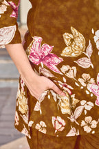 Women’s Designer Cotton Co-Ord Set with Floral Print