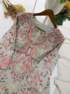 New Designer Faux Georgette Embroidery Work Suit Set