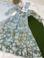Premium Soft Organza Silk Anarkali Suit Set with Dupatta