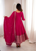 Elegent Flared Woven Brocade Kurta Set for Timeless Celebrations