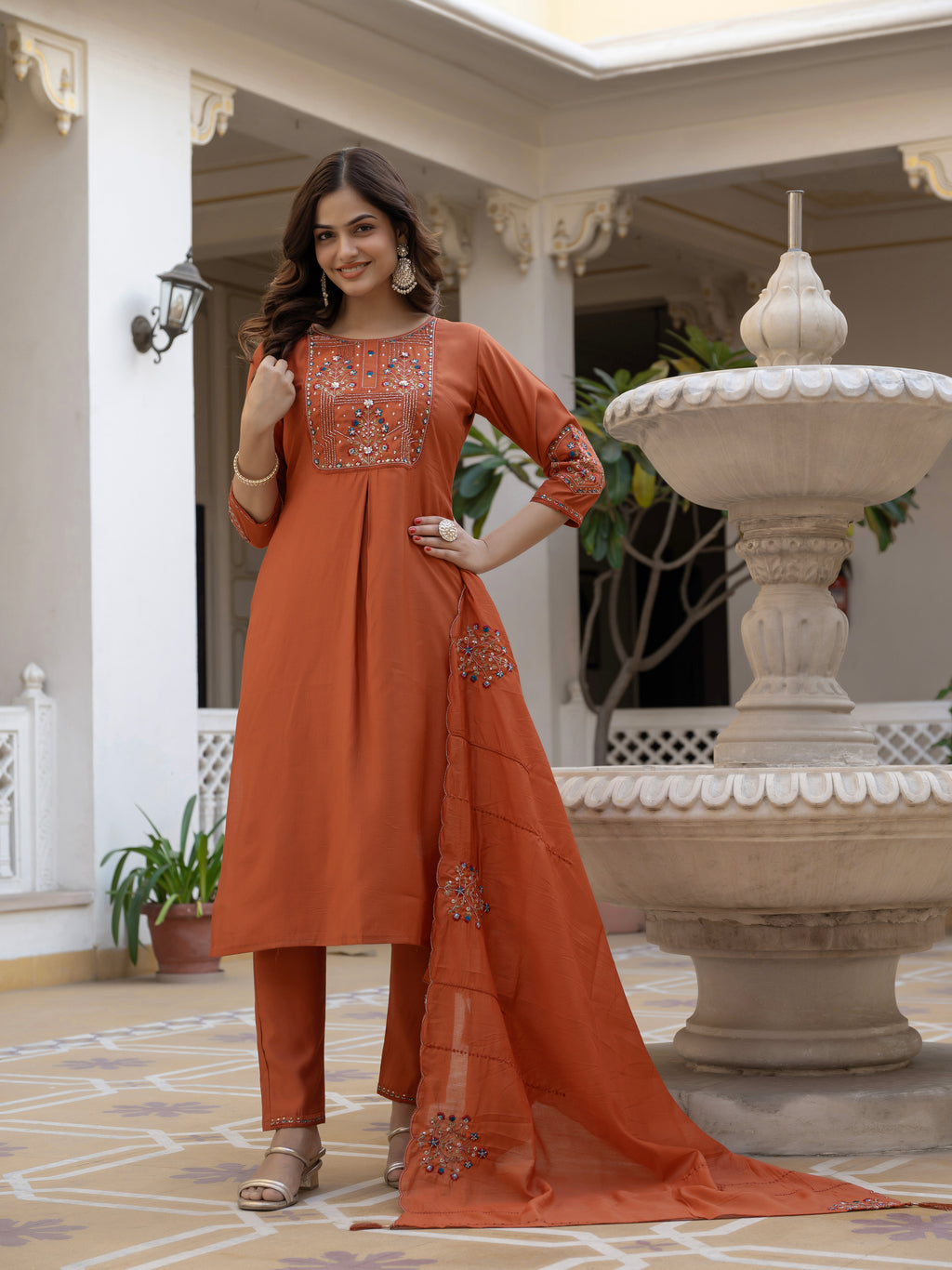 Premium Pure Viscose Mango Silk Women’s Ethnic Wear