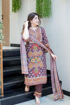 VERY BEAUTIFUL PURE CHINON HANDWORK SUIT SET