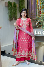 MOST STUNNING PREMIUM SILK GOTA HANDWORK SUIT SET