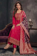NEW ARRIVALS SHILPA SHETTY ANARKALI SUIT SET