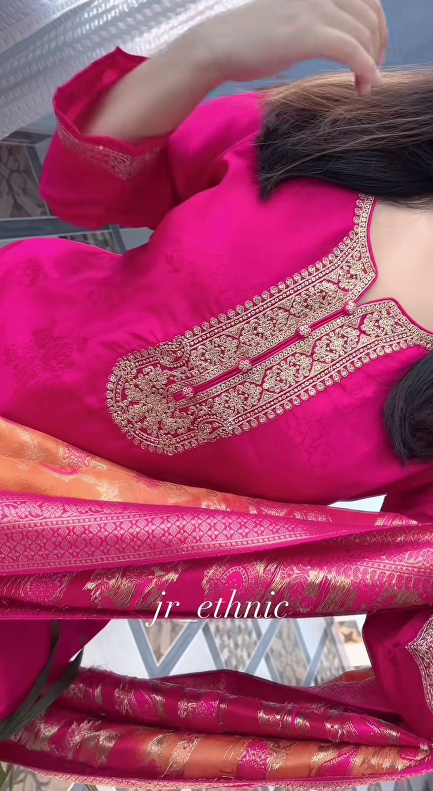 Very Beautiful Designer Pure Banarasi Jequard Wiving Suit Set