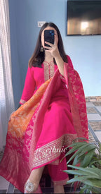 Very Beautiful Designer Pure Banarasi Jequard Wiving Suit Set