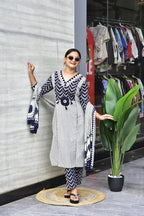 VERY BEAUTIFUL PURE MUL JAIPUR COTTON EMBROIDERY SUIT SET