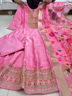 Very Beautiful Magic Silk Anarkali Suit Set