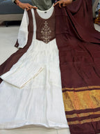 Very Attractive Pure Mul Cotton Embroidery Suit Set