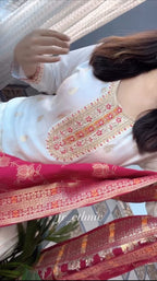 Very Gorgeous Pure Kanjivaram Silk Suit Set With Embroidery Work