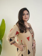 PURE COTTON KALAMKARI A-LINE PLAZO DUPATTA SET