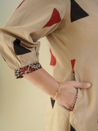 PURE COTTON KALAMKARI A-LINE PLAZO DUPATTA SET