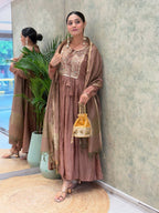 GORGEOUS MUL CHANDERI SUIT SET WITH BANARASI DUPATTA