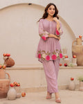 VERY BEAUTIFUL MUL CHANDERI EMBROIDERY CORD SET