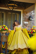 Designer Yellow Wedding Wear Suit Set with Dupatta