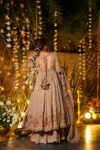 LUMINOUS SILKEN ANARKALI SUIT SET