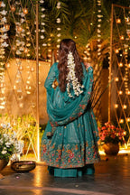 Designer Soft Crunchy Silk Embroidered Anarkali Suit Set
