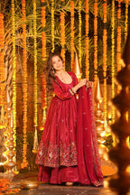 Very Gorgeous Designer Heavy Crepe Silk Anarkali Suit Set