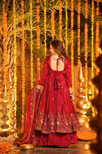 Very Gorgeous Designer Heavy Crepe Silk Anarkali Suit Set