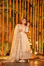 Very Gorgeous Designer Heavy Crepe Silk Anarkali Suit Set