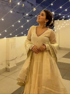 Aarti-TD Vichitra Silk Anarkali Gown Suit Set