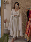 Lakhnavi Embroidered Work Anarkali Suit Set  SET [3 PCS]