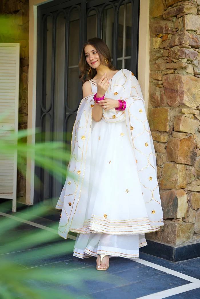 Premium Faux Georgette Anarkali Suit Set