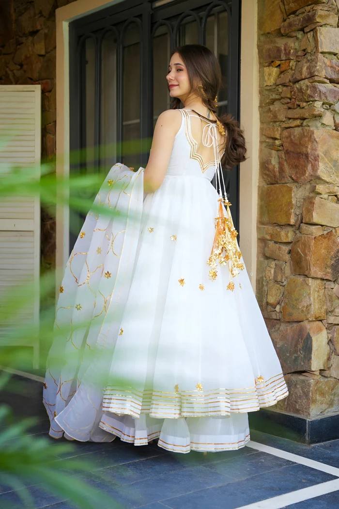 Premium Faux Georgette Anarkali Suit Set