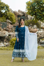 Luxury Designer Embroidery Anarkali Suit Set