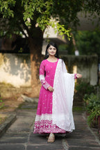 Luxury Designer Embroidery Anarkali Suit Set
