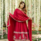 ROMAN FESTIVE BLOOM DESIGNER ANARKALI SUIT SET