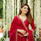 ROMAN FESTIVE BLOOM DESIGNER ANARKALI SUIT SET