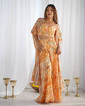 Premium Fox Georgette Printed Suit Set with Flowy Shrug
