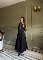 High-Volume Flared Chikankari Kurta with Statement Ruffled Dupatta