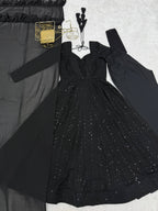 High-Volume Flared Chikankari Kurta with Statement Ruffled Dupatta