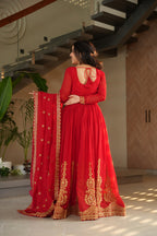 Premium Red Anarkali Dress with Elegant Dupatta
