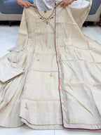 Very Attractive Pure Mul Chanderi Embroidered Anarkali Set